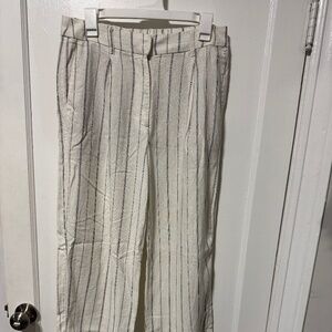 High Waisted Linen Wide-Leg Trouser